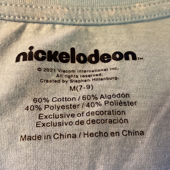 Nickelodeon Spongebob Squarepants "Happy" Tee Shirt T-Shirt Juniors Medium VGC - Picture 7 of 7